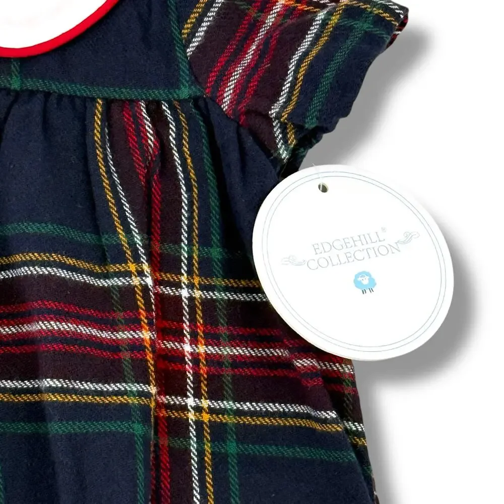 Edgehill Collection Tartan Plaid Flannel Bubble Romper Baby Boy Size 12 Months